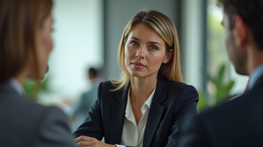 Professional woman in discussion