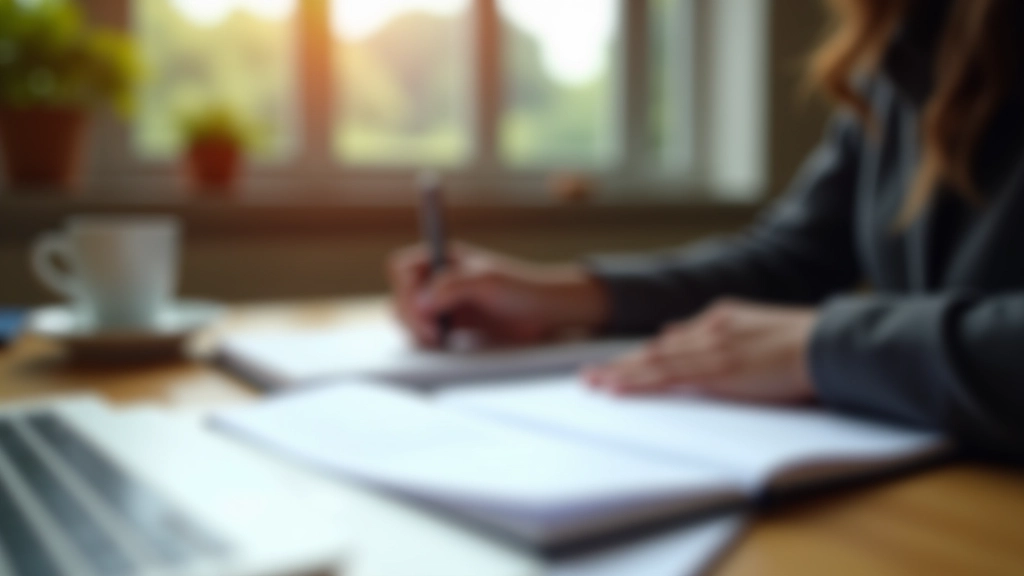 Person writing in detailed planning journal with timeline and milestones mapped out on pages